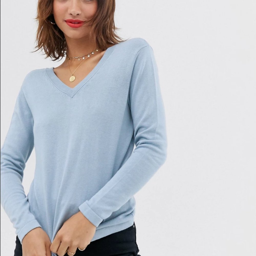ESPRIT Women's XS Pastel Baby Blue Sweater
